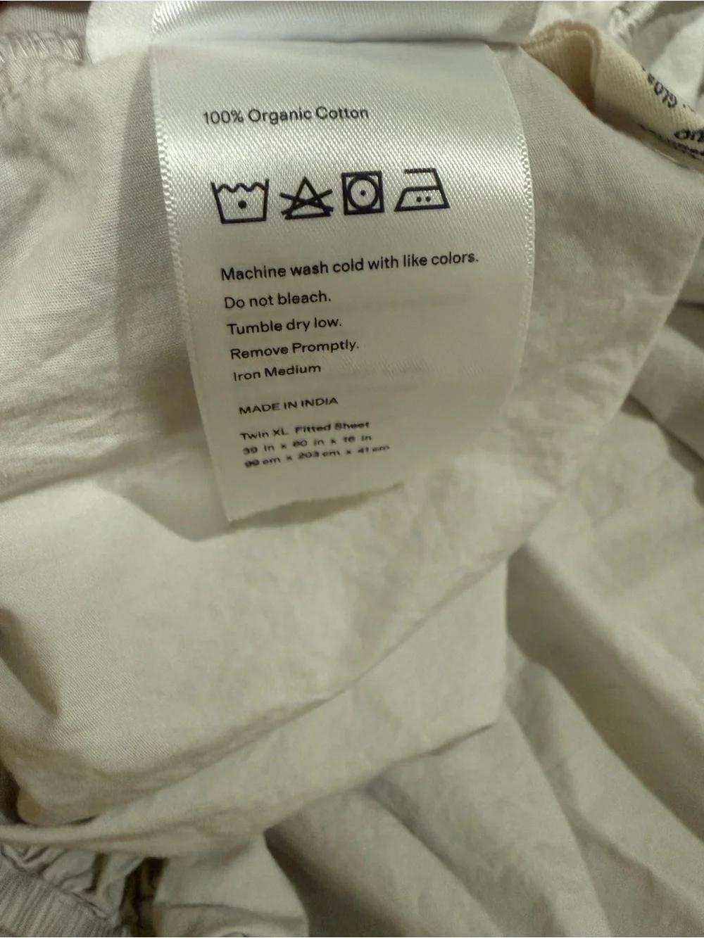 New Quince Organic Crisp Percale Fitted Sheet Set Twin XL Mist (Light Grey Blue)